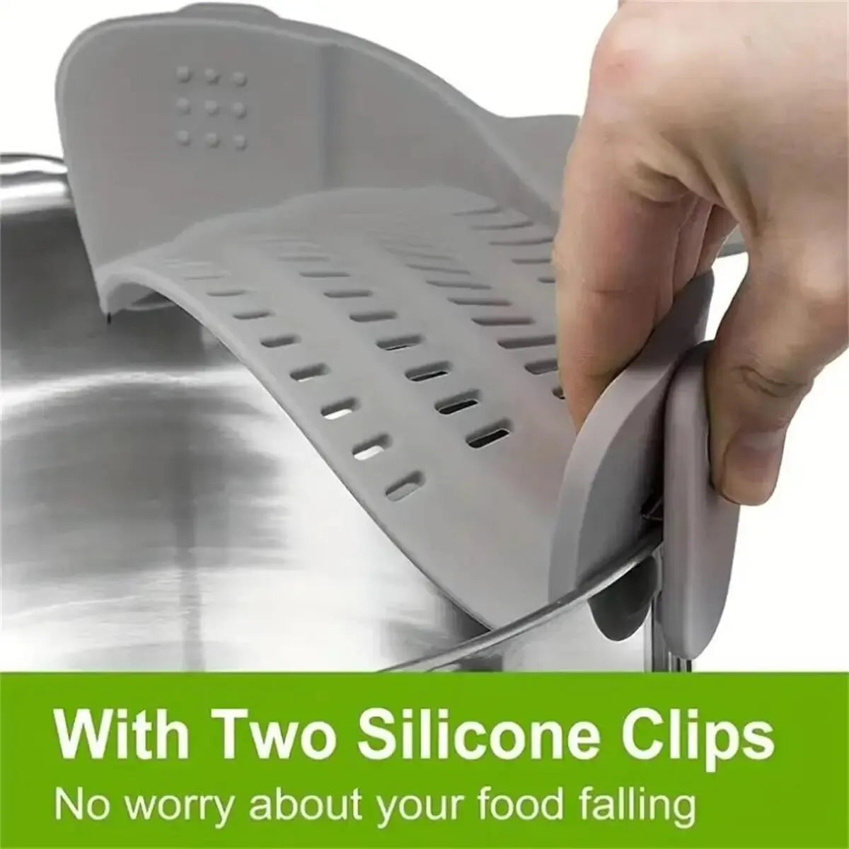 Handy Clip-On Kitchen Strainer